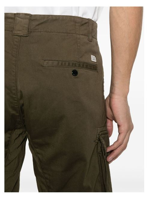 SATEEN STRETCH CARGO SHORTS C.P.COMPANY | 18CMBE116A005694G683 - IVY GREEN